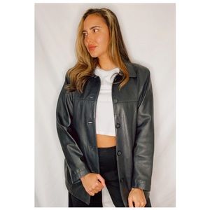 Oversized Leather Jacket
